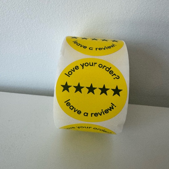 🎉BEST SELLING🎉⭐️100 Please Leave a Review Star Stickers label NEW - Picture 9 of 10